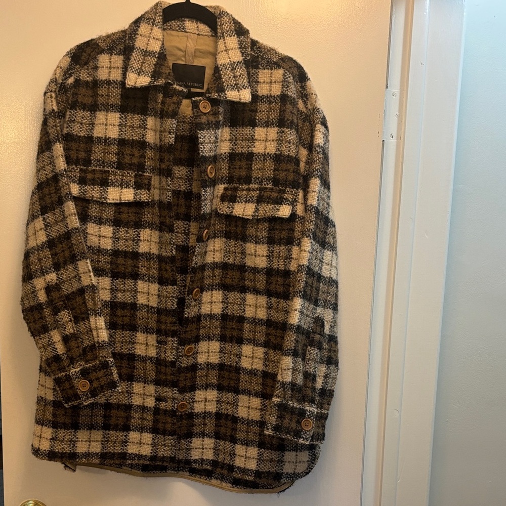 Plaid Wool Blend Jacket for Women